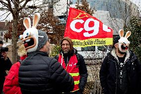 Video Game Industry Workers Protest Near Opera Bastille in Paris