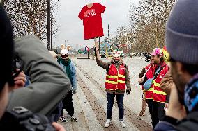 Video Game Industry Workers Protest Near Opera Bastille in Paris