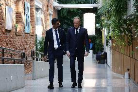 Polish PM Donald Tusk And Google CEO Sundar Pichai Meeting In Warsaw