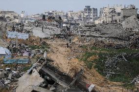 Destruction in Jabaliya Refugee Camp - Gaza