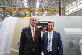 Eric Lombard Visits Airbus - Toulouse