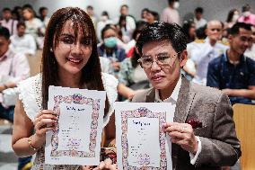 Marriage License Ceremony On Valentine's Day In Bangkok.