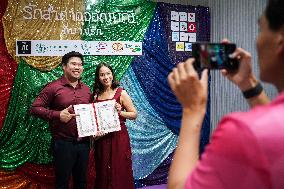 Marriage License Ceremony On Valentine's Day In Bangkok.