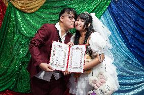 Marriage License Ceremony On Valentine's Day In Bangkok.