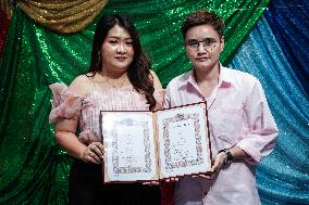 Marriage License Ceremony On Valentine's Day In Bangkok.