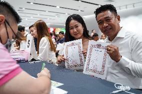 Marriage License Ceremony On Valentine's Day In Bangkok.