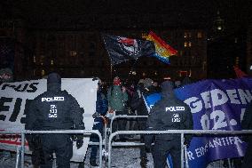 Protesters Rally Against Far-Right AfD in Dresden on WWII Bombing Anniversary