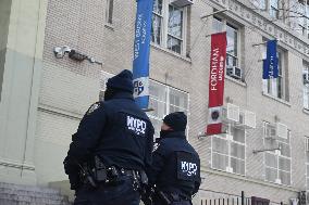 Teenage Boy Slashed At Theodore Roosevelt High School On East Fordham Road In Fordham Section Of Bronx New York City