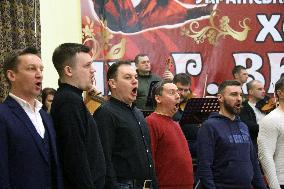 Rehearsal of Veryovka Ukrainian National Folk Choir in Kyiv