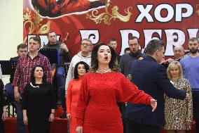 Rehearsal of Veryovka Ukrainian National Folk Choir in Kyiv