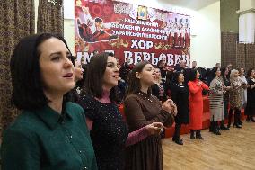 Rehearsal of Veryovka Ukrainian National Folk Choir in Kyiv