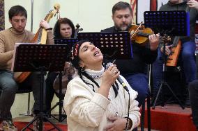 Rehearsal of Veryovka Ukrainian National Folk Choir in Kyiv