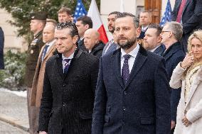 Meeting Of Polish Defense Minister Wladyslaw Kosiniak-Kamysz With U.S. Secretary Of Defense Pete Hegseth