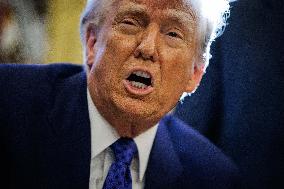 DC: U.S. President Trump Signs Executive Orders in the Oval Office