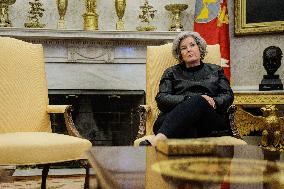 DC: U.S. President Trump Signs Executive Orders in the Oval Office