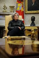 DC: U.S. President Trump Signs Executive Orders in the Oval Office