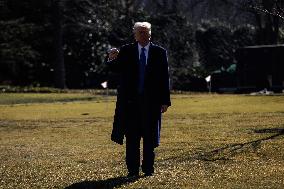 DC: U.S. President Trump Departs the White House