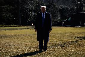 DC: U.S. President Trump Departs the White House