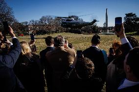 DC: U.S. President Trump Departs the White House