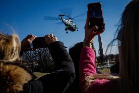 DC: U.S. President Trump Departs the White House