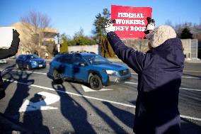 Washington DC Anti-DOGE Protest US Health and Human Services Offices