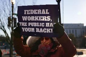 Washington DC Anti-DOGE Protest US Health and Human Services Offices