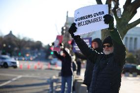 Washington DC Anti-DOGE Protest US Health and Human Services Offices