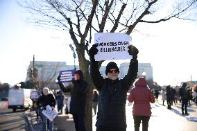 Washington DC Anti-DOGE Protest US Health and Human Services Offices