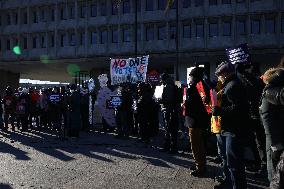 Washington DC Anti-DOGE Protest US Health and Human Services Offices