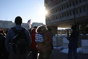 Washington DC Anti-DOGE Protest US Health and Human Services Offices