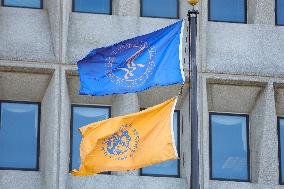 Washington DC Anti-DOGE Protest US Health and Human Services Offices