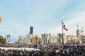 20th Anniversary Of Rafic Hariri’s Assassination Marked At Mohammad Al-Amin Mosque In Beirut, Lebanon