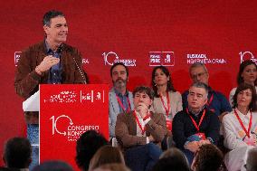 Pedro Sánchez attends the 10th Congress of the PSE-EE in San Sebastián