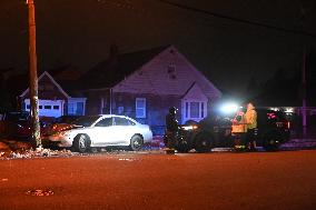 One Person Under Arrest After Vehicle Crashes Into Pole On Parmelee Avenue And Fair Lawn Avenue In Fair Lawn New Jersey