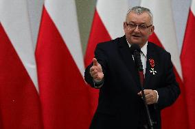 President Of Poland Andrzej Duda In Krakow