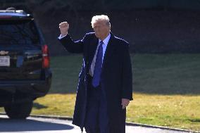 DC: President Trump hold a White House departure