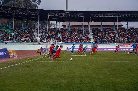 China Defeats Nepal 2-0 In Friendship Football Match In Kathmandu, Nepal.