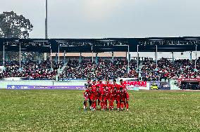 China Defeats Nepal 2-0 In Friendship Football Match In Kathmandu, Nepal.