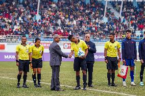 China Defeats Nepal 2-0 In Friendship Football Match In Kathmandu, Nepal.