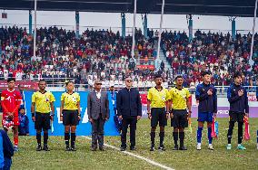 China Defeats Nepal 2-0 In Friendship Football Match In Kathmandu, Nepal.