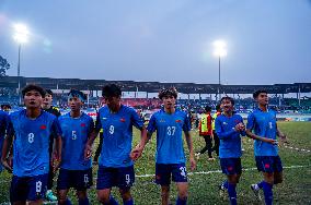 China Defeats Nepal 2-0 In Friendship Football Match In Kathmandu, Nepal.