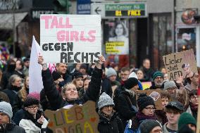 AFD Rally For Upcoming Election And Large Counter Protest Demostration In Duesseldorf