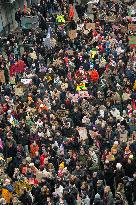 AFD Rally For Upcoming Election And Large Counter Protest Demostration In Duesseldorf