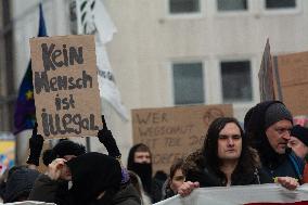 AFD Rally For Upcoming Election And Large Counter Protest Demostration In Duesseldorf