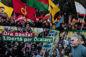 Kurdish Protest In Rome