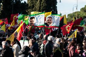 Kurdish Protest In Rome