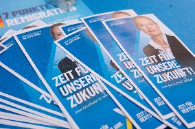 AFD Rally For Upcoming Election And Large Counter Protest Demostration In Duesseldorf