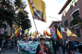 Kurdish Protest In Rome