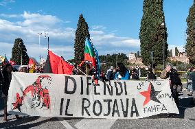 Kurdish Protest In Rome