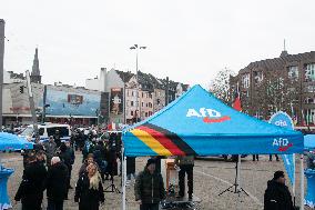 AFD Rally For Upcoming Election And Large Counter Protest Demostration In Duesseldorf